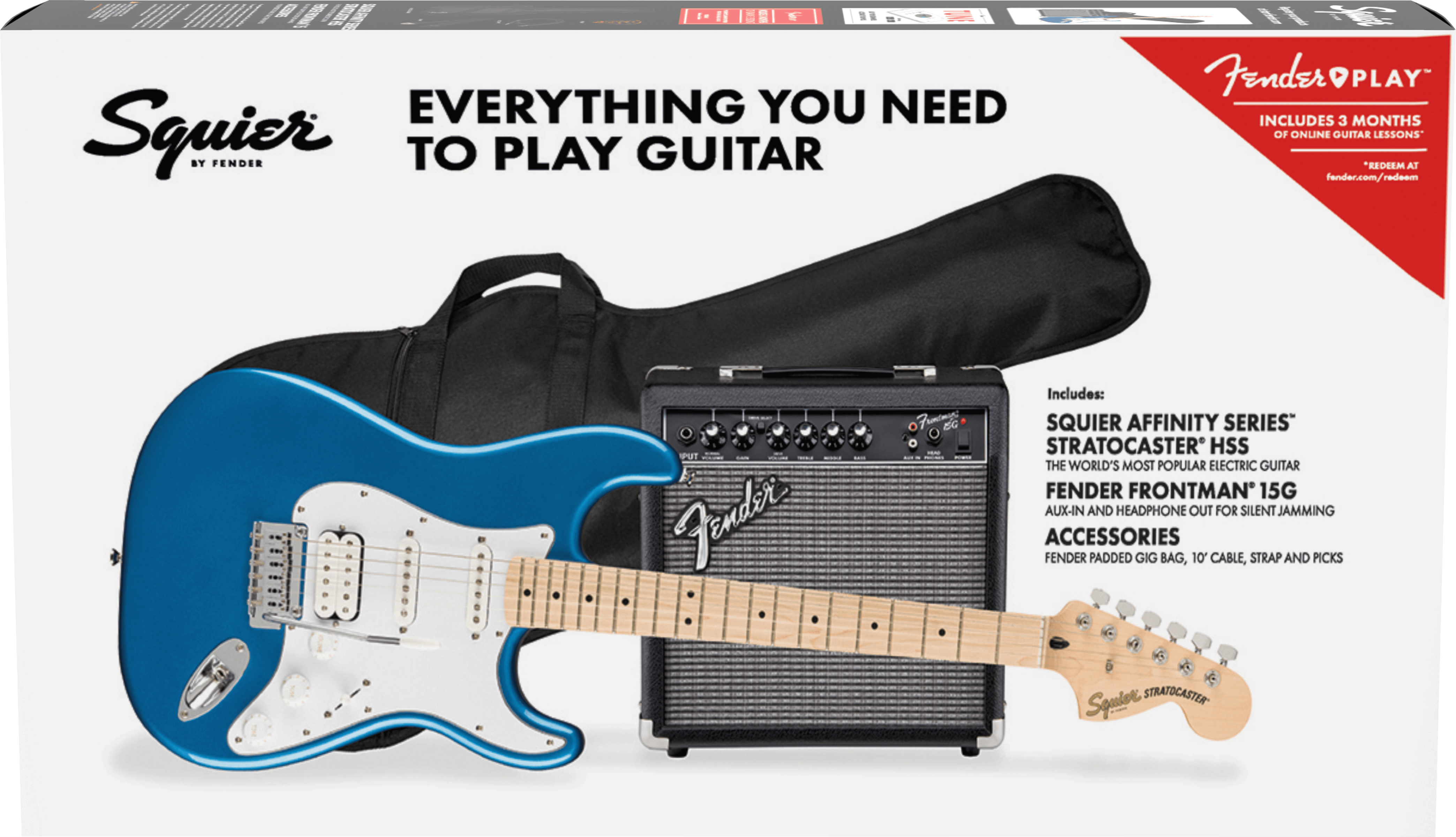 Squier affinity starter online pack
