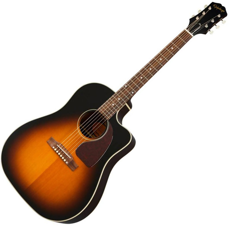 Epiphone Masterbilt J-45 Cutaway Acoustic Electric Guitar, Vintage Sunburst