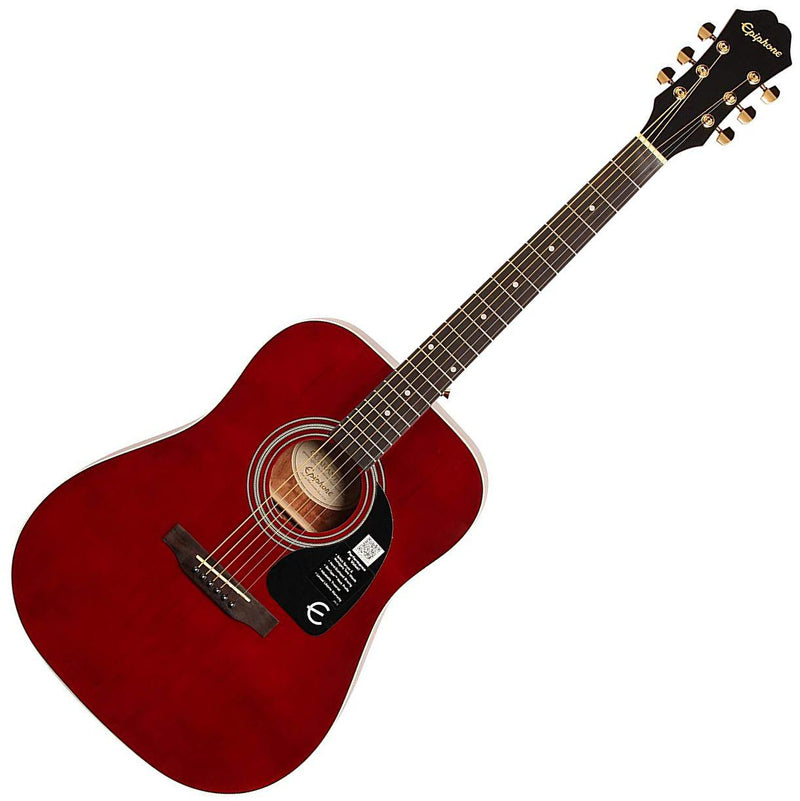 Epiphone Songmaker DR-100 Acoustic Guitar, Wine Red  w/Gold