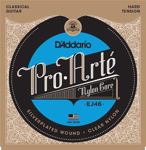 D'Addario EJ46 Classical Silver/Clear Hard Classical Guitar Strings