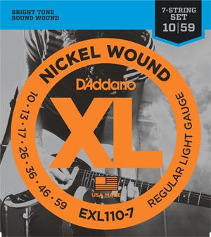 D'Addario EXL110-7 Regular Lite 7-String Electric Guitar Strings
