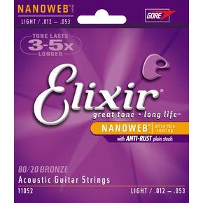 Elixir Acoustic Guitar Strings 80/20 Bronze with NANOWEB® Coating