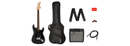Pack Squier Affinity Series Stratocaster HSS légèrement utilisé, Touche en laurier, Métallisé Charcoal Frost 