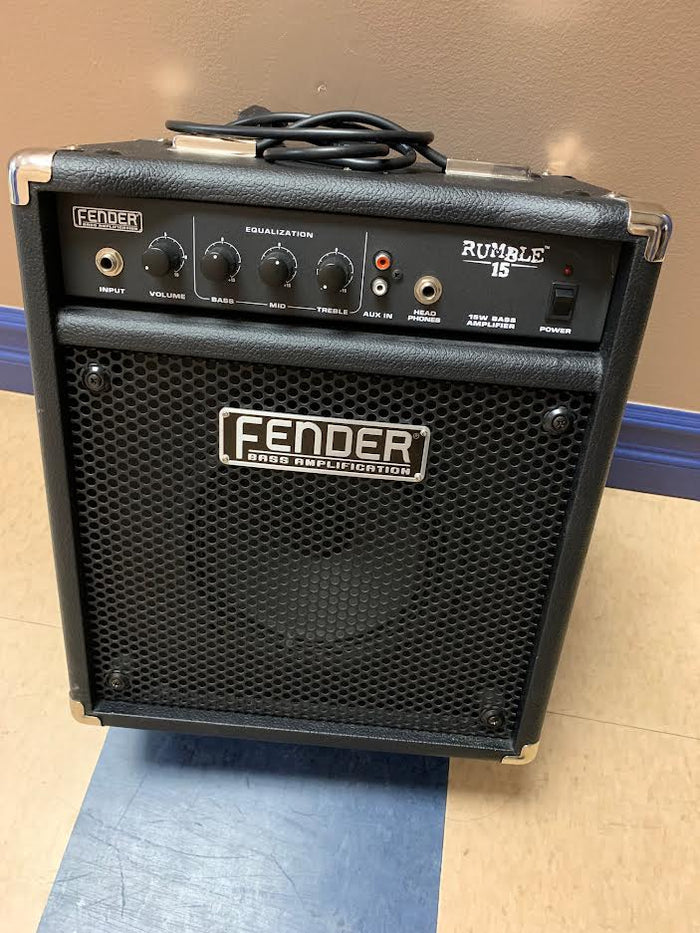 ベース Fender bass amp rumble 15 Fender Rumble 15 V3 Bass Amp for Bass Guitar, 15 Watts, with