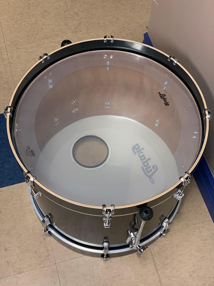 DEMO Ludwig Neusonic Downbeat shell pack w/extra 10" Tom and 2x Ludwig Tom holders - Black Cortex