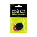Ernie Ball Strap Blocks - 4 Pack - Black/Red