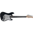 Guitare électrique légère Jay Turser JT-34-BK taille 3/4 style S, noire 