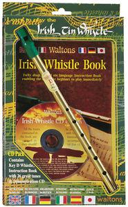 Walton Irish Tin Whistle Triple - D Whistle + Book + CD
