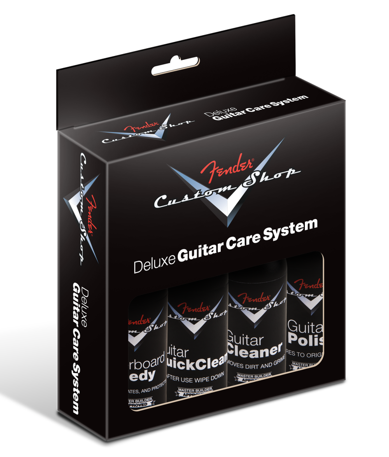 Système de soins de guitare Deluxe Shop personnalisés, 4 pack