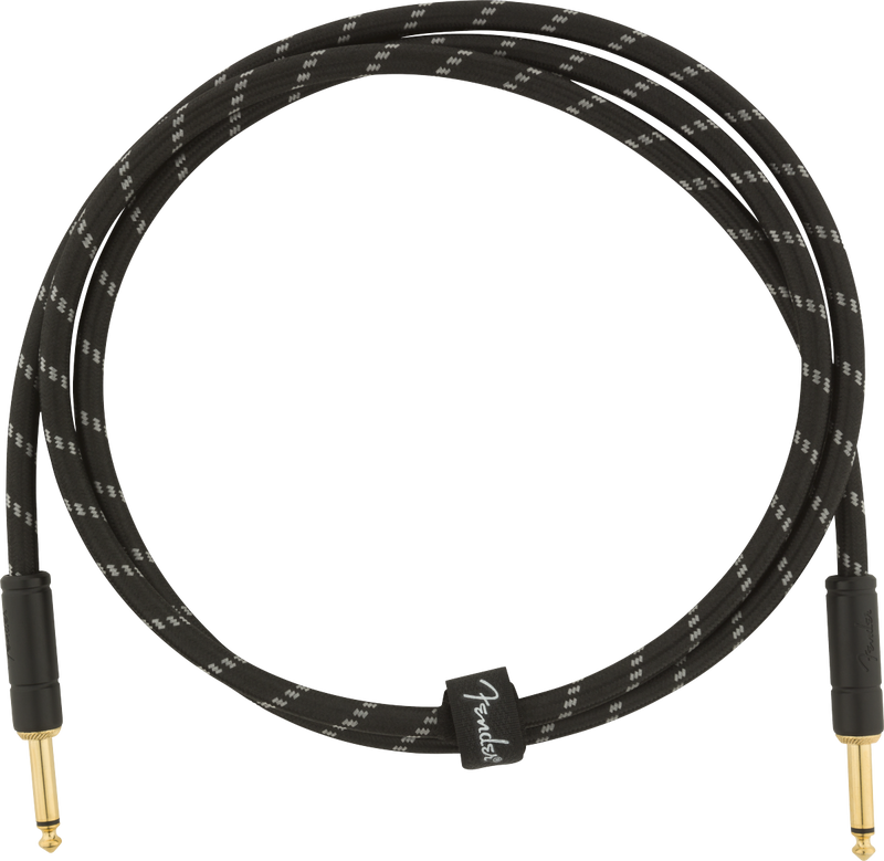 Fender Deluxe Series Instruments Cable, Straight/Straight, 5', Black Tweed