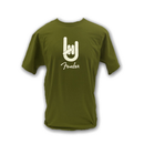 Fender Rock On T-Shirt Army Green, XXL