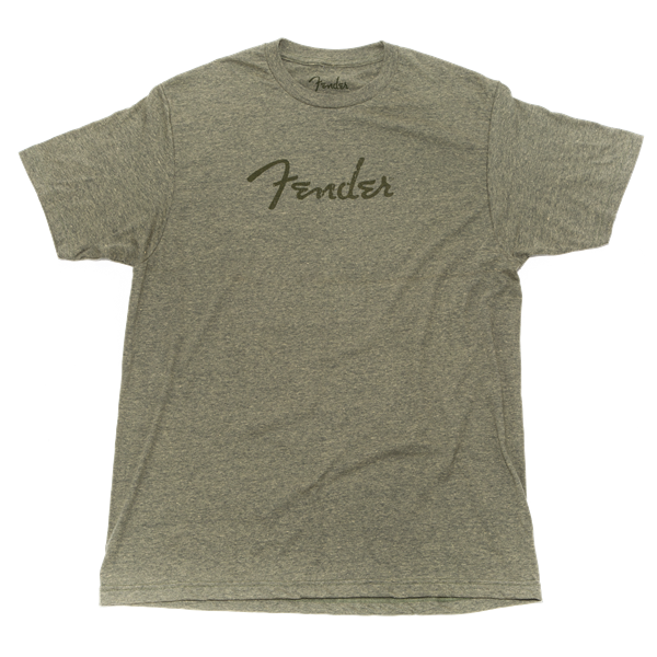 Fender Distressed Logo Premium T-Shirt, Olive Heather, XL