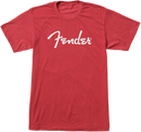 Fender Spaghetti Logo T-Shirt, Heather Red, XXL