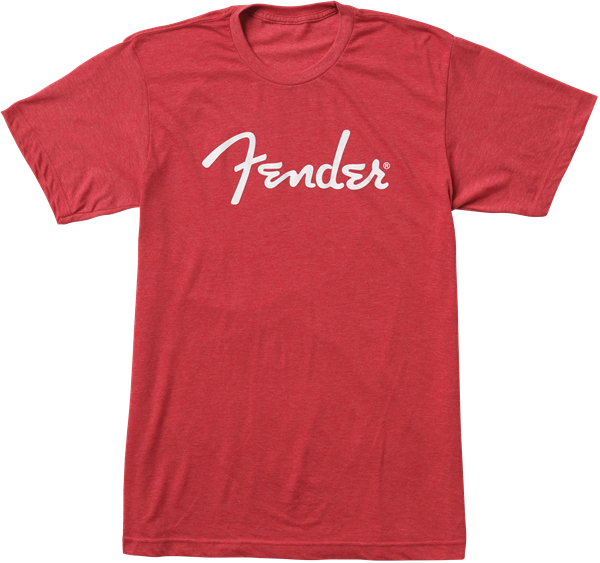 Fender Spaghetti Logo T-Shirt, Heather Red, XXL