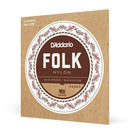D'Addario EJ34 Folk Nylon Guitar Strings - black nylon trebles -ball ends