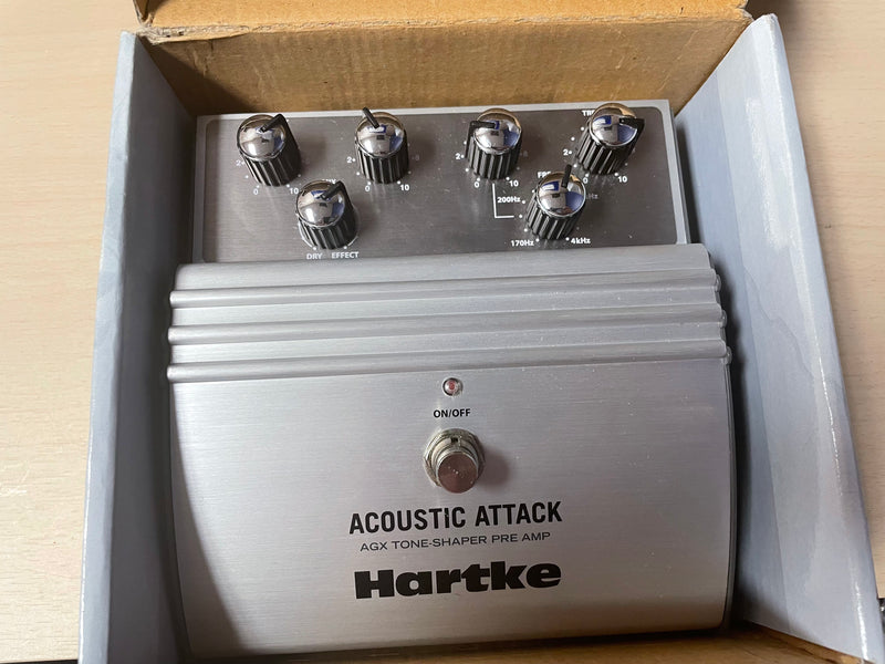 Used Hartke AGX Acoustic Attack Tone Shaper Preamp Pedal