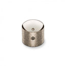 Schaller Brass Diamond -Knurled Nickel Cylinder 1pc Speed Knobs