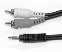 Link Audio 3’ STEREO 1/8” MALE TO 2x RCA MALE Y CABLE
