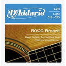 D'Addario EJ11 80/20 Bronze Light Acoustic Guitar Strings