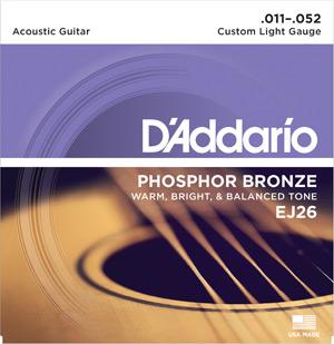 D'Addario EJ26 Phosphor Bronze Custom Light Acoustic Guitar Strings