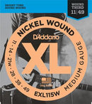 D'Addario EXL115W Nickel Blues/Jazz Wound 3rd Electric Guitar Strings