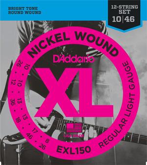 D'Addario EXL150 Nickel XL 12-String Electric Guitar Strings