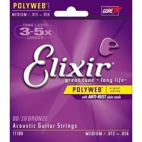Elixir Acoustic Guitar Strings 80/20 Bronze with POLYWEB® Coating