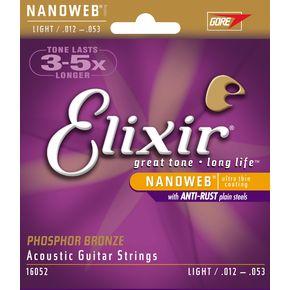 Elixir Acoustic Guitar Strings Phosphor Bronze with NANOWEB® Coating