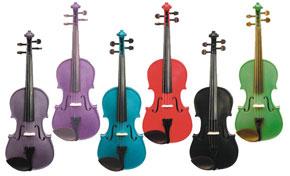 Harlequin Colourful violin outfit
