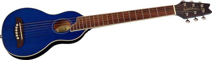 Washburn Rover Acoustic Travel Guitar, Trans Blue